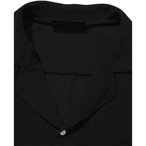 I Enterprise Men's & Boy's Shirts  Stylish Formal, Casual Fabric, Slim Fit & Regular Fit || Trendy Colors & Designs (Ds1_Sr126-M) Black
