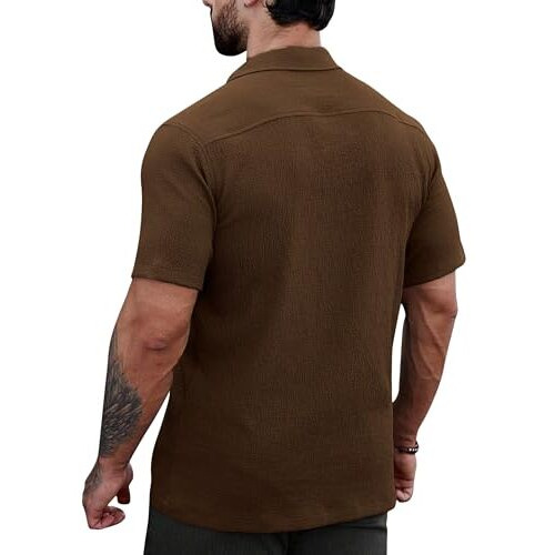 I Enterprise Men's & Boy's Shirts  Stylish Formal, Casual Fabric, Slim Fit & Regular Fit || Trendy Colors & Designs (Ds1_Sr165-M) Brown