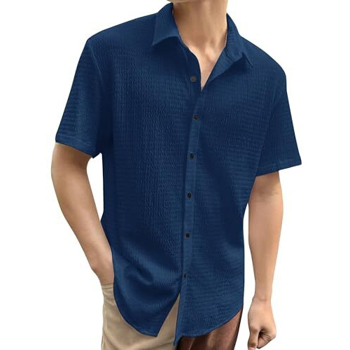 I Enterprise Men's & Boy's Shirts  Stylish Formal, Casual Fabric, Slim Fit & Regular Fit || Trendy Colors & Designs (Ds1_Sr103-Xl) Blue