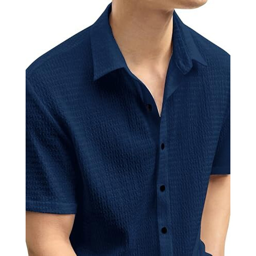 I Enterprise Men's & Boy's Shirts  Stylish Formal, Casual Fabric, Slim Fit & Regular Fit || Trendy Colors & Designs (Ds1_Sr103-Xl) Blue