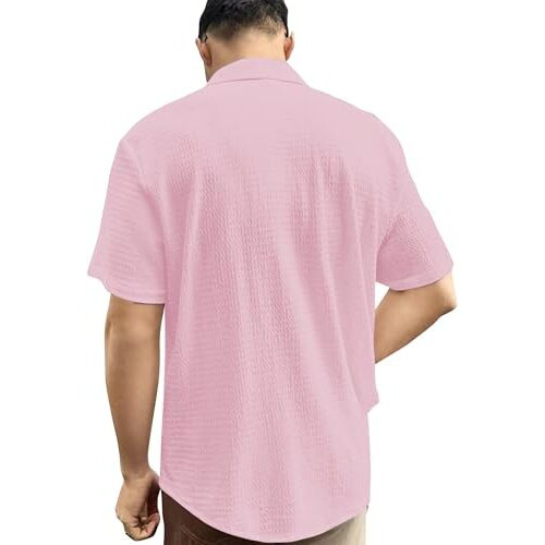I Enterprise Men's & Boy's Shirts  Stylish Formal, Casual Fabric, Slim Fit & Regular Fit || Trendy Colors & Designs (Ds1_Sr92-L) Pink