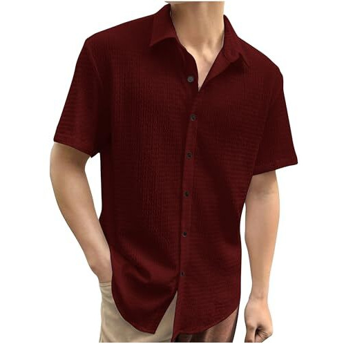 I Enterprise Men's & Boy's Shirts  Stylish Formal, Casual Fabric, Slim Fit & Regular Fit || Trendy Colors & Designs (Ds1_Sr104-M) Maroon