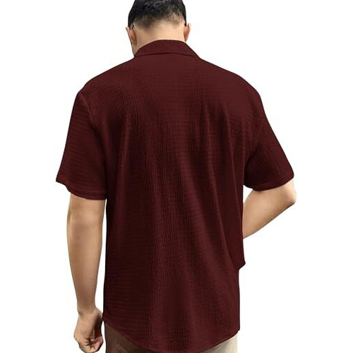I Enterprise Men's & Boy's Shirts  Stylish Formal, Casual Fabric, Slim Fit & Regular Fit || Trendy Colors & Designs (Ds1_Sr104-M) Maroon