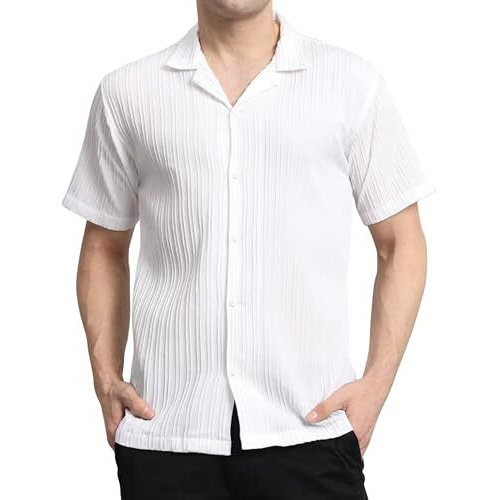 I Enterprise Men's & Boy's Shirts  Stylish Formal, Casual Fabric, Slim Fit & Regular Fit || Trendy Colors & Designs (Dm1_Sr106-Xl) White
