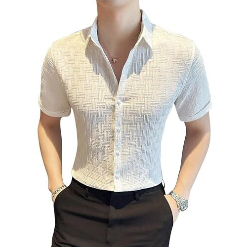 I Enterprise Men's & Boy's Shirts  Stylish Formal, Casual Fabric, Slim Fit & Regular Fit || Trendy Colors & Designs (Dm11_Sr86-Xl) White