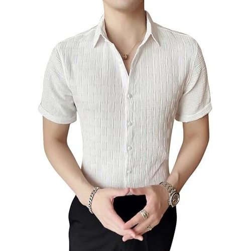 I Enterprise Men's & Boy's Shirts  Stylish Formal, Casual Fabric, Slim Fit & Regular Fit || Trendy Colors & Designs (Dm11_Sr86-Xl) White