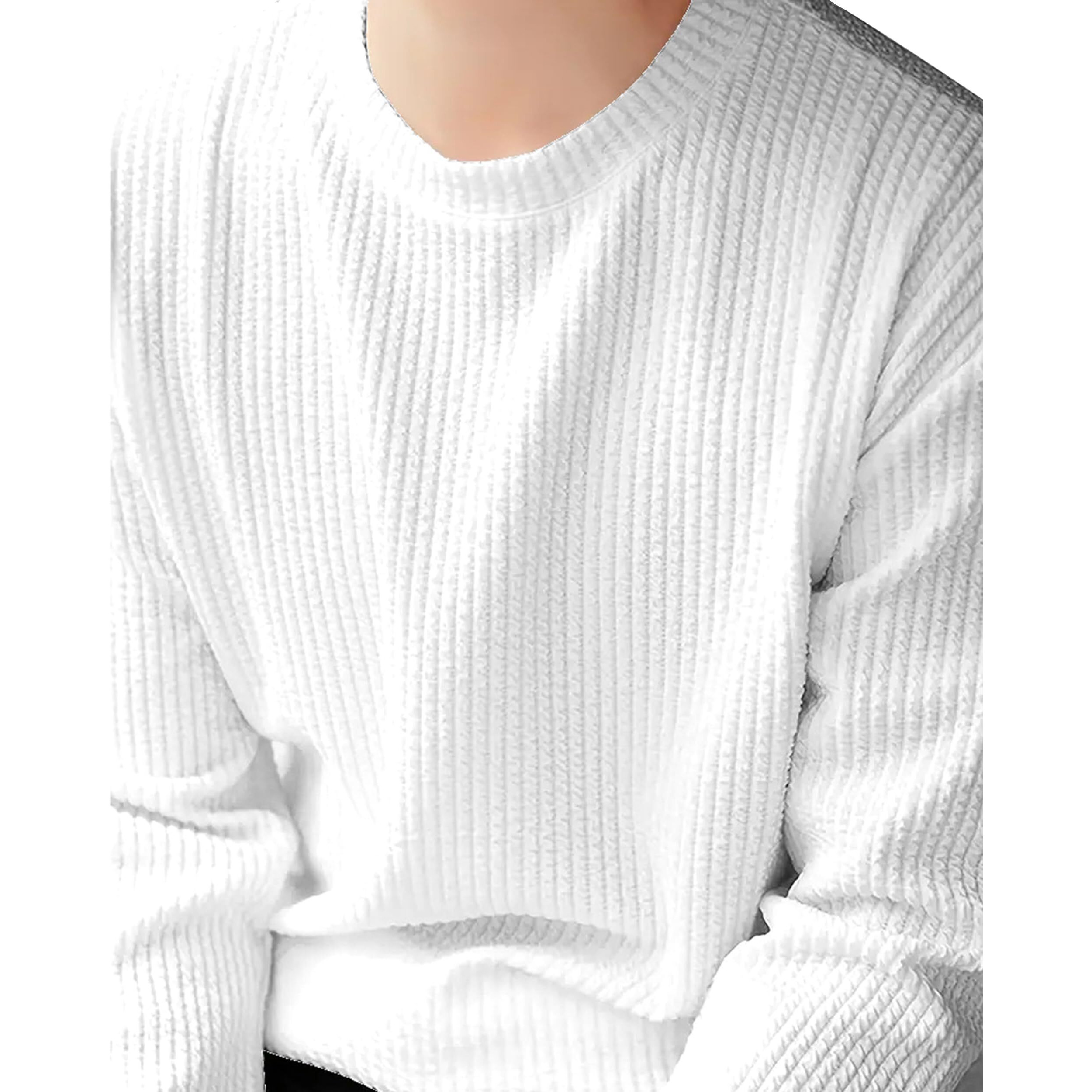 I Enterprise Men's & Boy's Full Sleeve T-Shirts, Trendy Designs, And Comfortable Fit || Casual, Sports, And Everyday Wear || Soft & Durable Fabric (Ds1_Sr56-M) White