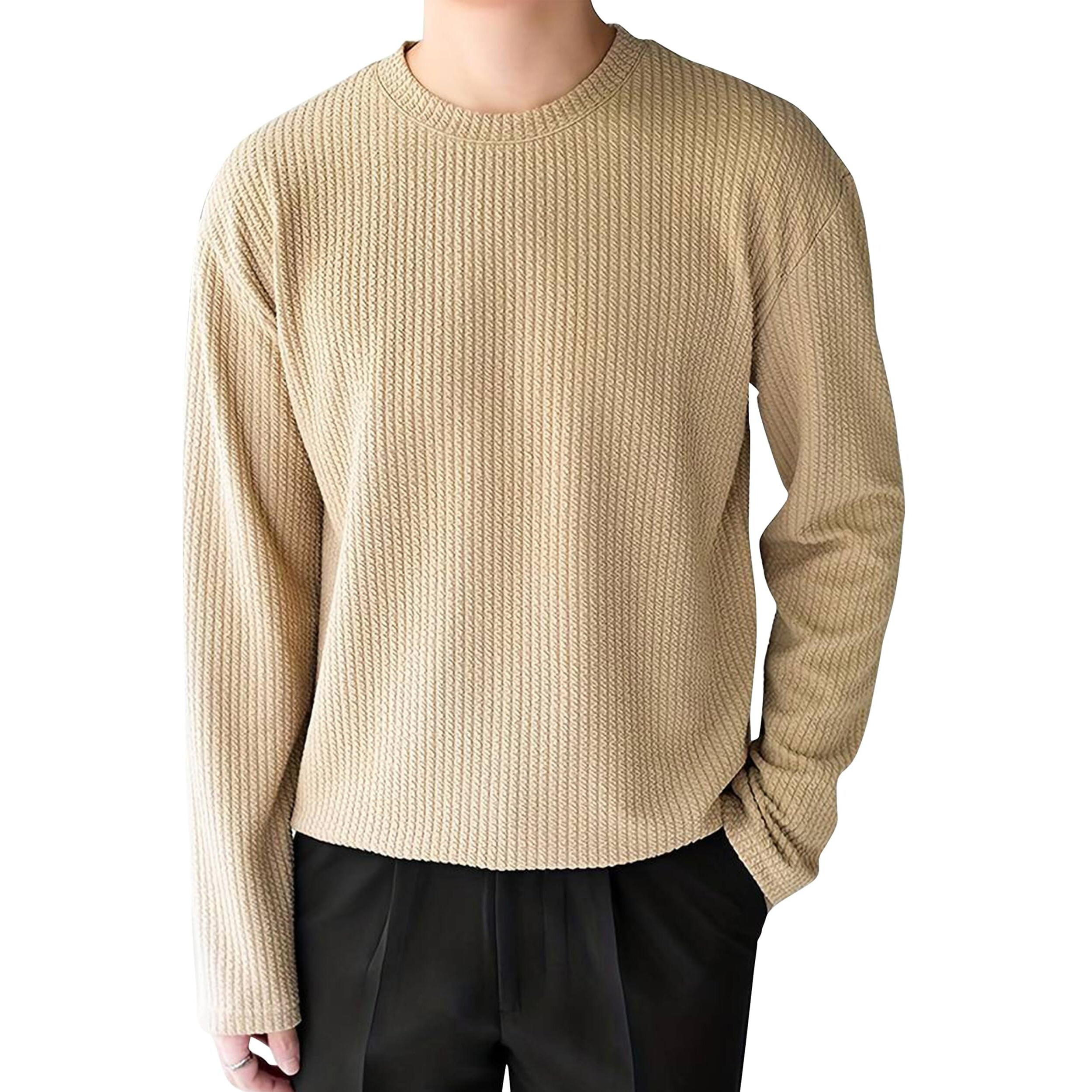 I Enterprise Men's & Boy's Full Sleeve T-Shirts, Trendy Designs, And Comfortable Fit || Casual, Sports, And Everyday Wear || Soft & Durable Fabric (Dr4_Sr94-Xl) Beige