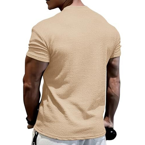 I Enterprise Men's & Boy's Half Sleeve T-Shirts, Trendy Designs, And Comfortable Fit || Casual, Sports, And Everyday Wear || Soft & Durable Fabric (Ds1_Sr110-L) Biege