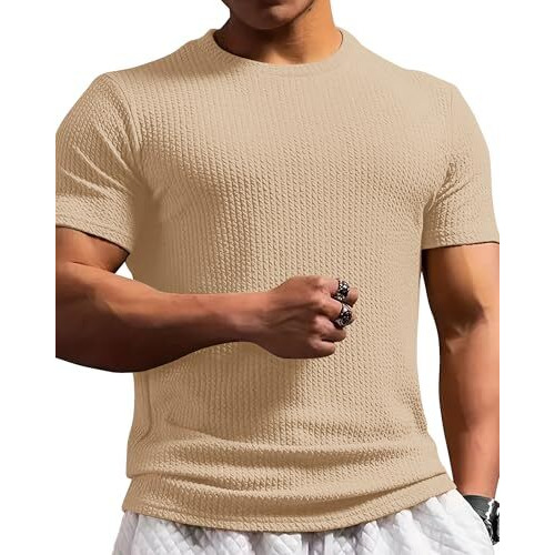 I Enterprise Men's & Boy's Half Sleeve T-Shirts, Trendy Designs, And Comfortable Fit || Casual, Sports, And Everyday Wear || Soft & Durable Fabric (Ds1_Sr110-L) Biege