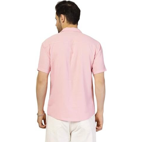 I Enterprise Men's & Boy's Shirt  Stylish Formal & Casual Wear Fabric, Trendy Designs || Ideal For Office, Parties & Everyday Use (Df4_Sr166-Xl) Pink