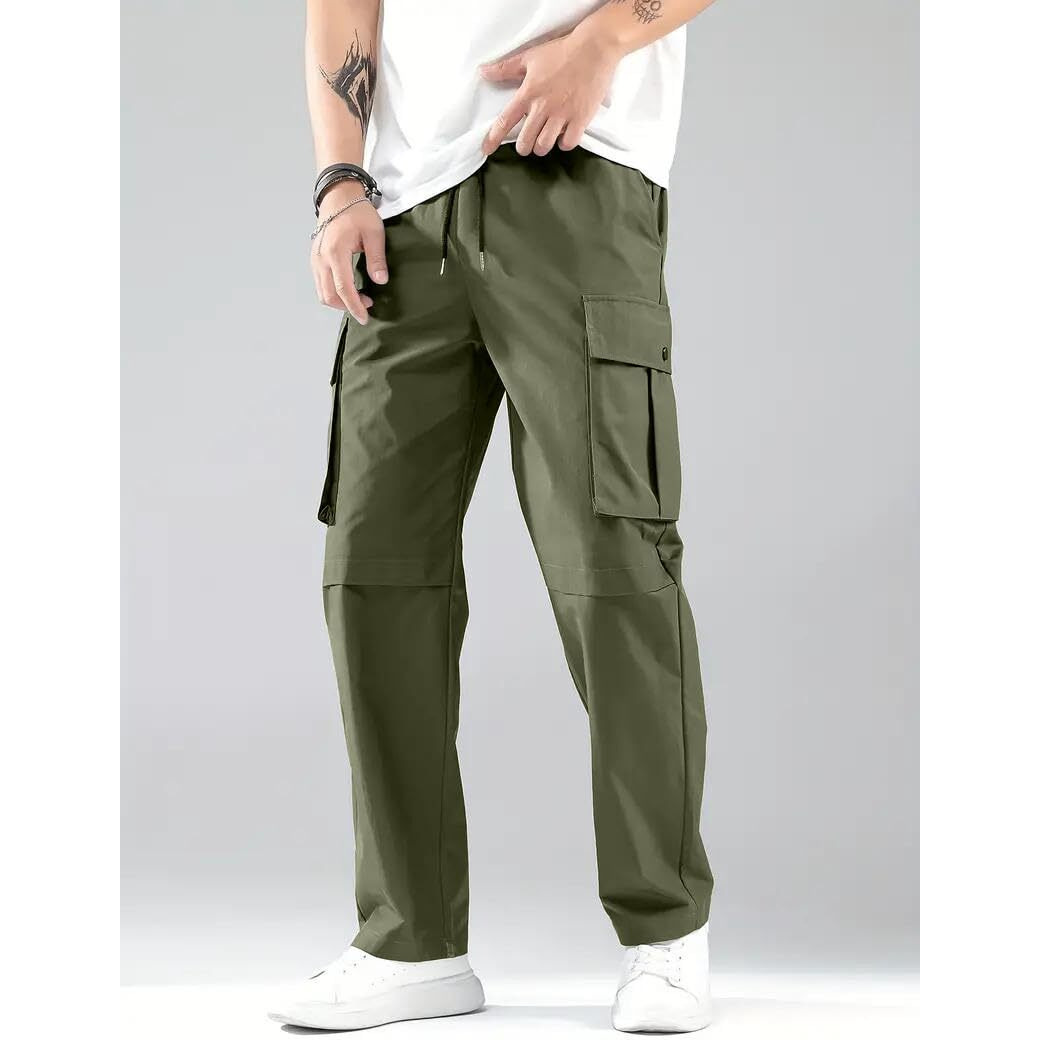 Indoprimo Men Cargo || Men Cargo Pants || Men Cargo Pants Cotton || Cargos For Men || Men Cargo Trouser || Trouser For Men - Rome (In, Alpha, 2Xl, Green)