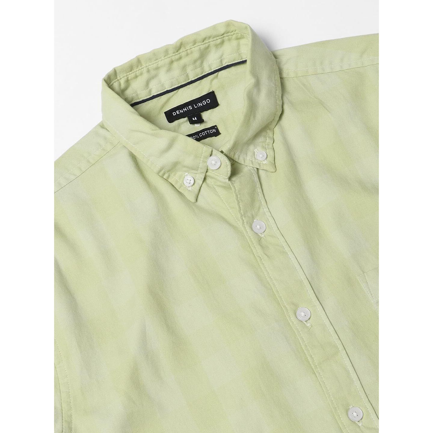 Dennis Lingo Beige Checkered Button Down Collar Casual Shirt (Dlmshw23129_Be_M)