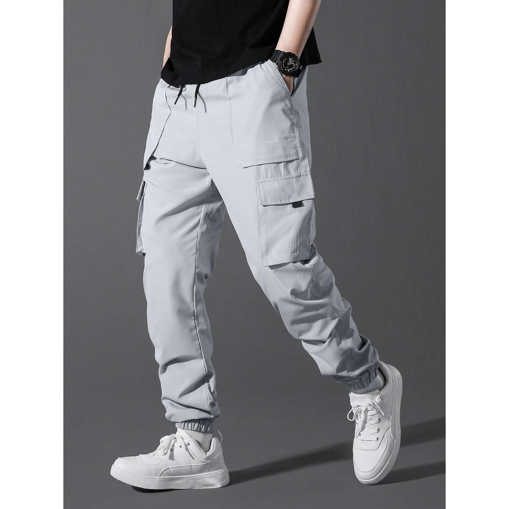 Indoprimo Men Cargo || Men Cargo Pants || Men Cargo Pants Cotton || Cargos For Men || Men Cargo Trouser || Trouser For Men - Farnce (In, Alpha, Xl, Grey)