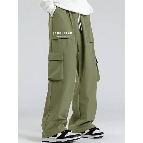 Indoprimo Men Cargo || Men Cargo Pants || Men Cargo Pants Cotton || Cargos For Men || Men Cargo Trouser - Miami (In, Alpha, Xl, Mahendi)