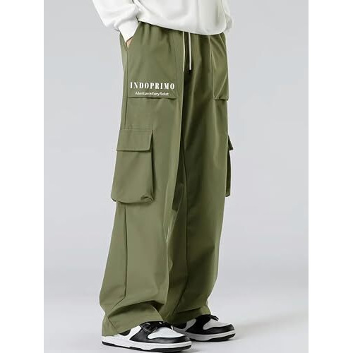 Indoprimo Men Cargo || Men Cargo Pants || Men Cargo Pants Cotton || Cargos For Men || Men Cargo Trouser - Miami (In, Alpha, Xl, Mahendi)