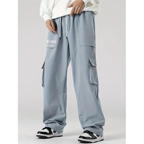 Indoprimo Men Cargo || Men Cargo Pants || Men Cargo Pants Cotton || Cargos For Men || Men Cargo Trouser - Miami (In, Alpha, M, Grey)