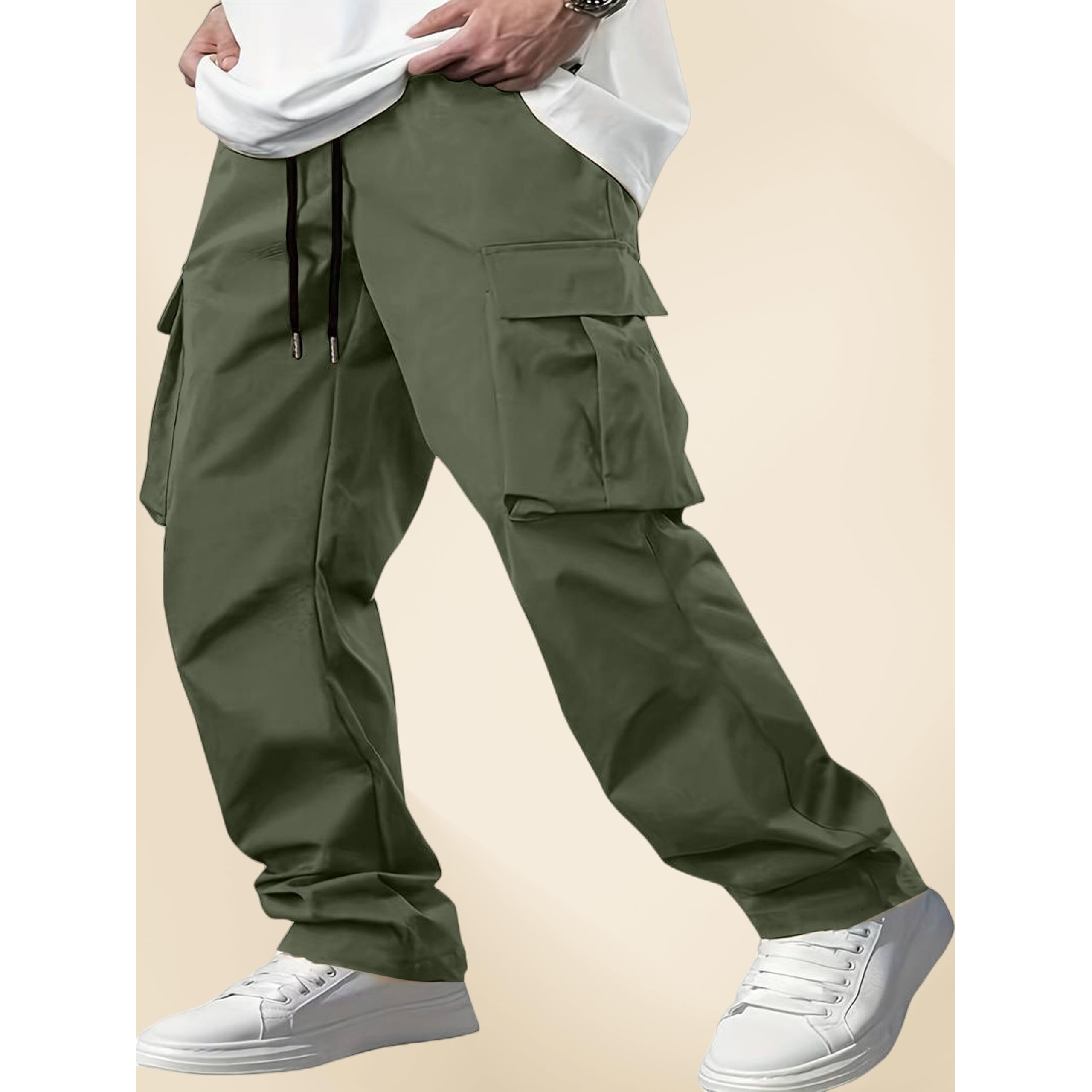 Indoprimo Men Cargo || Men Cargo Pants || Men Cargo Pants Cotton || Cargos For Men || Men Cargo Trouser Green