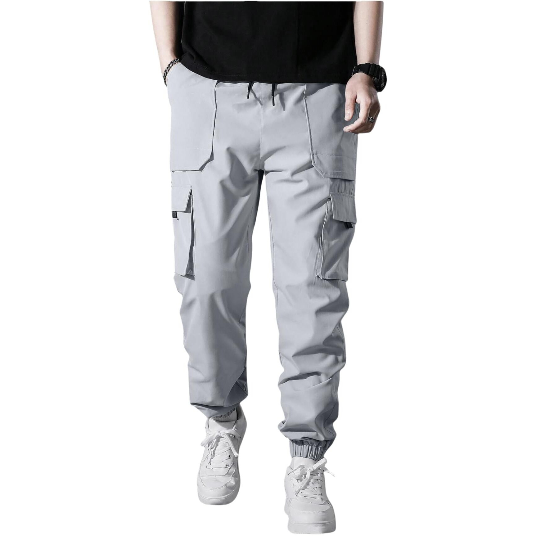 Indoprimo Men Cargo || Men Cargo Pants || Men Cargo Pants Cotton || Cargos For Men || Men Cargo Trouser || Trouser For Men - Farnce (In, Alpha, L, Grey)