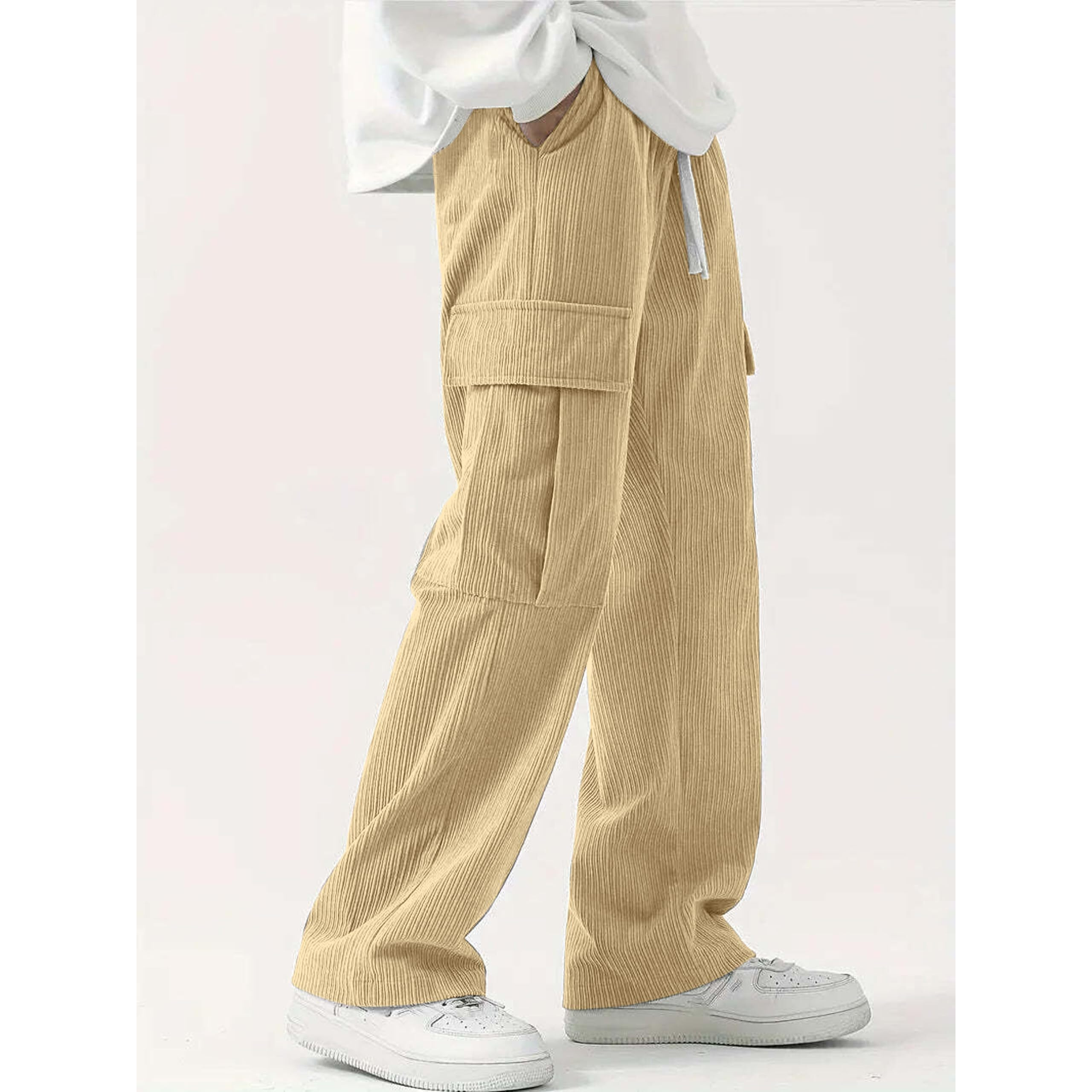 Indoprimo Men's Regular Trouser (Bull 007_Cream