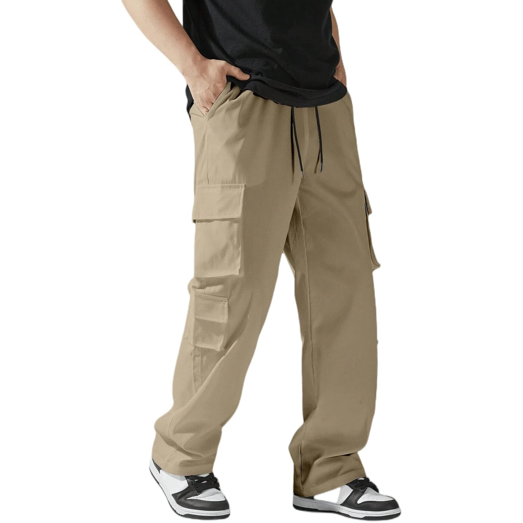 Indoprimo Men Cargo || Men Cargo Pants || Men Cargo Pants Cotton || Cargos For Men || Men Cargo Trouser (In, Alpha, 2Xl, Regular, Cream)