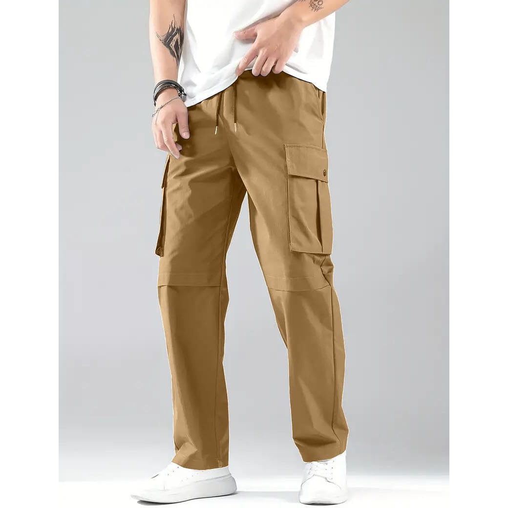 Indoprimo Men Cargo || Men Cargo Pants || Men Cargo Pants Cotton || Cargos For Men || Men Cargo Trouser || Trouser For Men - Rome (In, Alpha, 2Xl, Khaki)