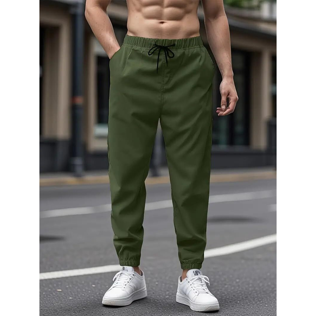 Indoprimo Men Cargo || Men Cargo Pants || Men Cargo Pants Cotton || Cargos For Men || Men Cargo Trouser || Trouser For Men - Dubai (In, Alpha, M, Green)