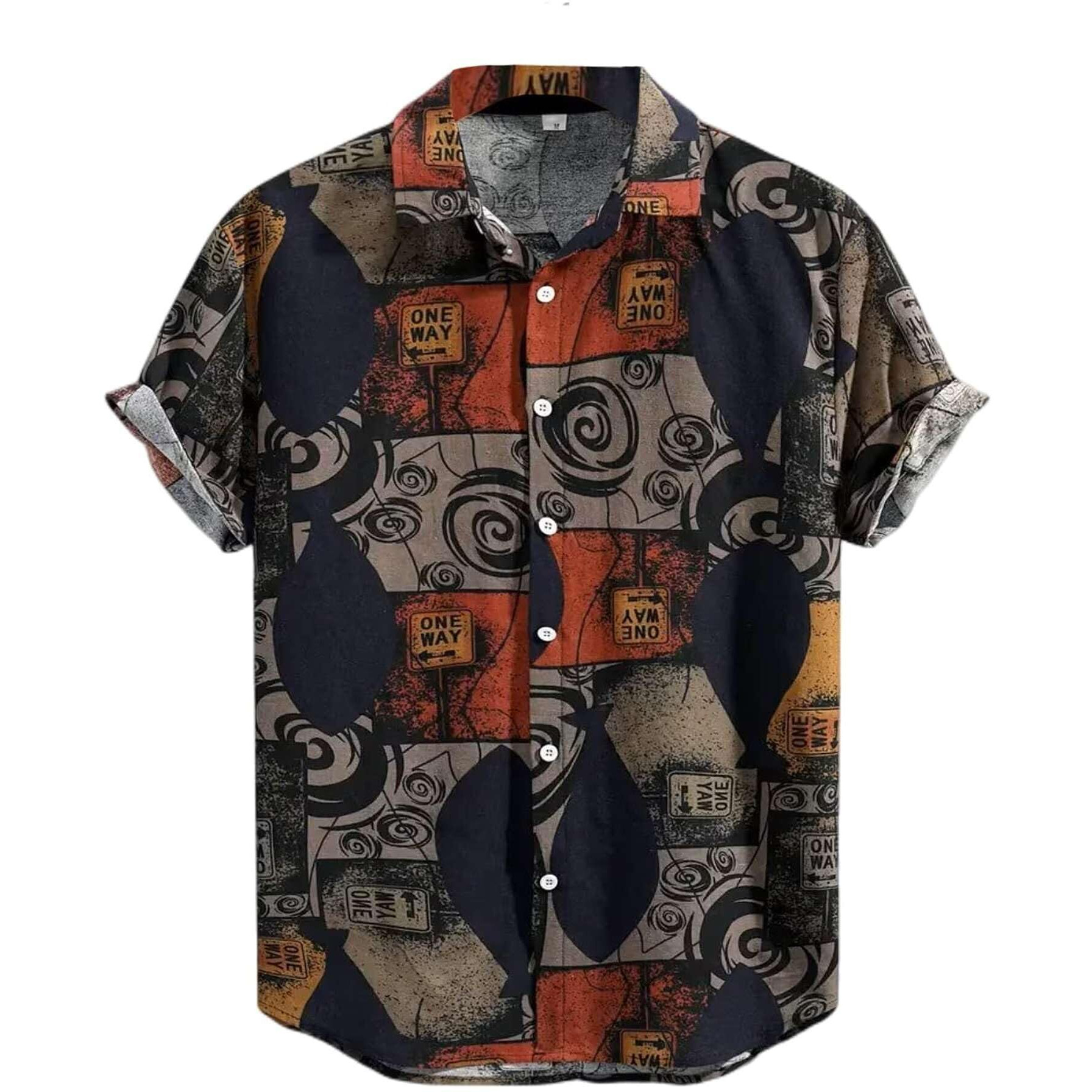Indoprimo Casual Printed Half Sleeve Shirt For Men Multicoloured