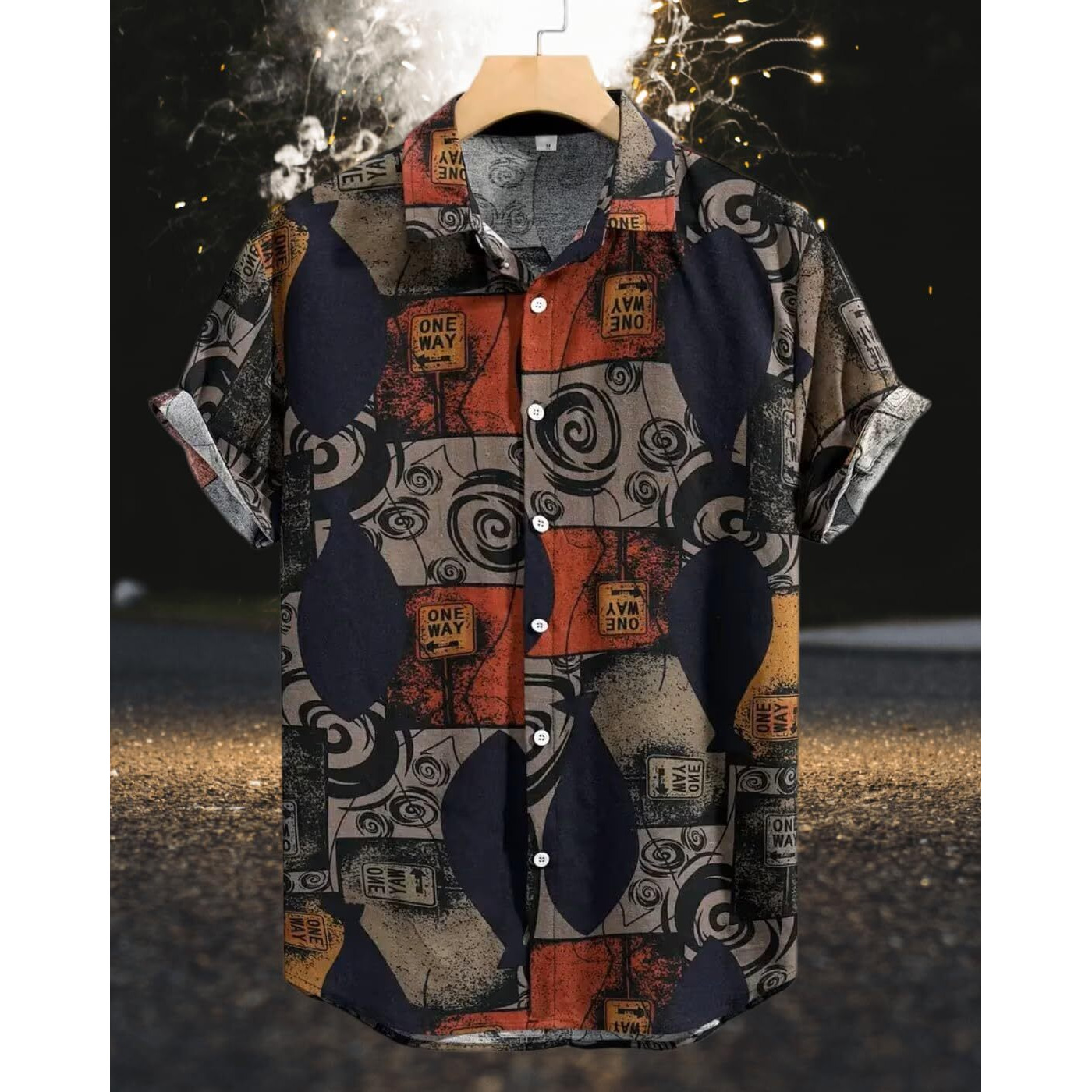 Indoprimo Casual Printed Half Sleeve Shirt For Men Multicoloured