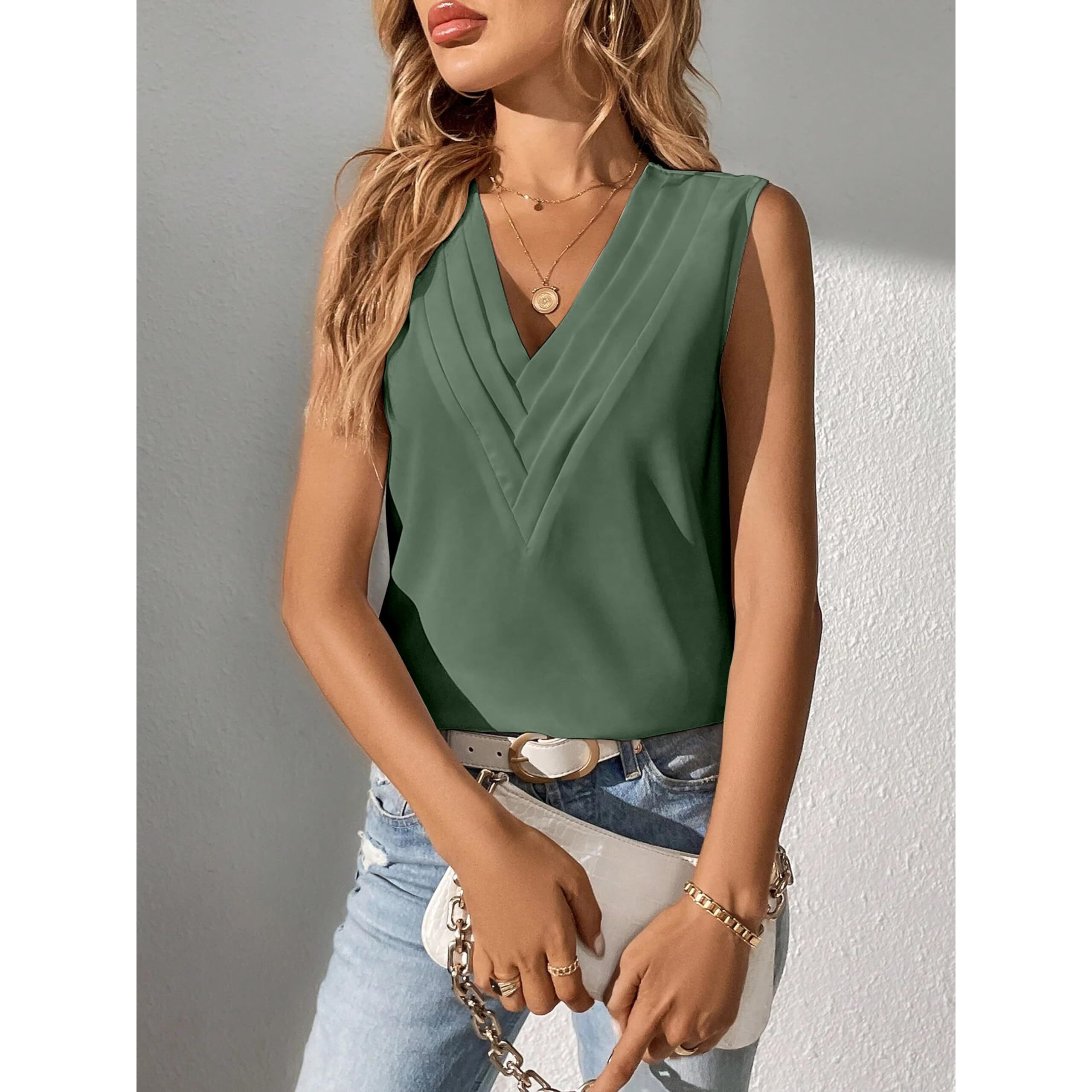 Indoprimo Fancy Top For Women Stylish Top For Women Korean Top Western Tops For Girls (In, Alpha, M, Mahendi)