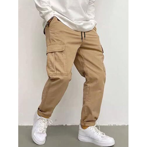Dhruvi Trendz Men Cotton Cargo Pant (Dt-Tp-1056-2Xl-Brown)