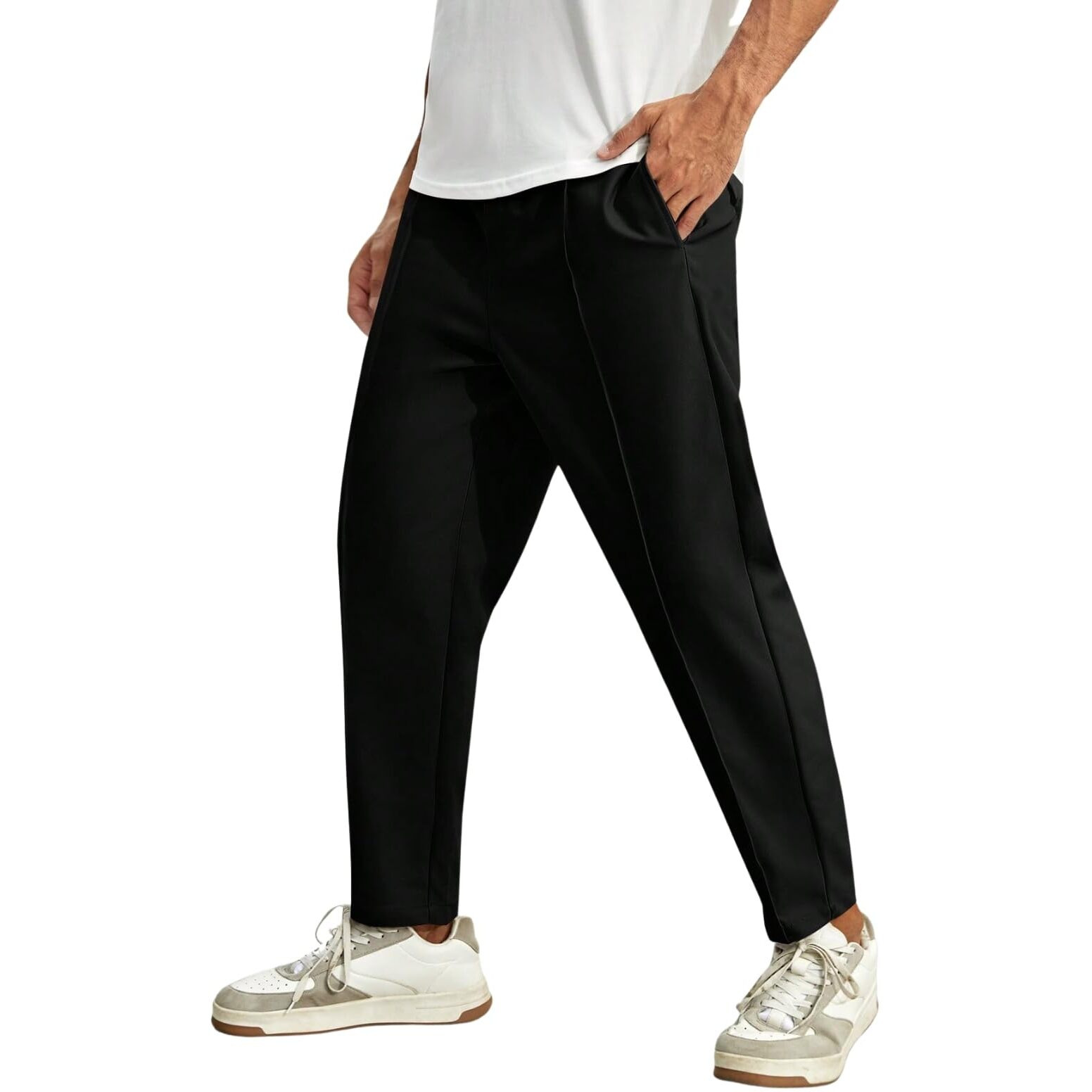 Dhruvi Trendz Men's Regular Fit Track Pants (Dt-Tp-1002_Black_S)