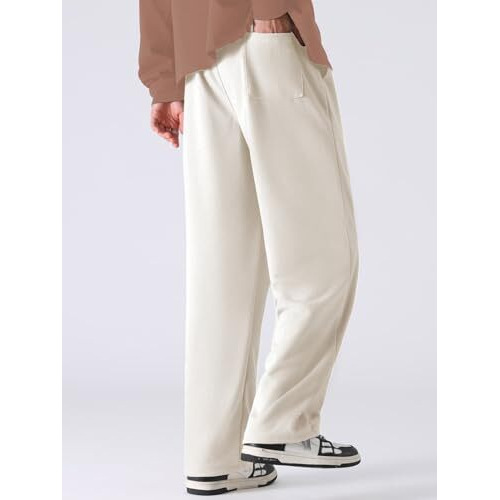 Dhruvi Trendz Men Loose Fit Mid Rise Track Pant (Dt-Tp-1092-L-Cream)