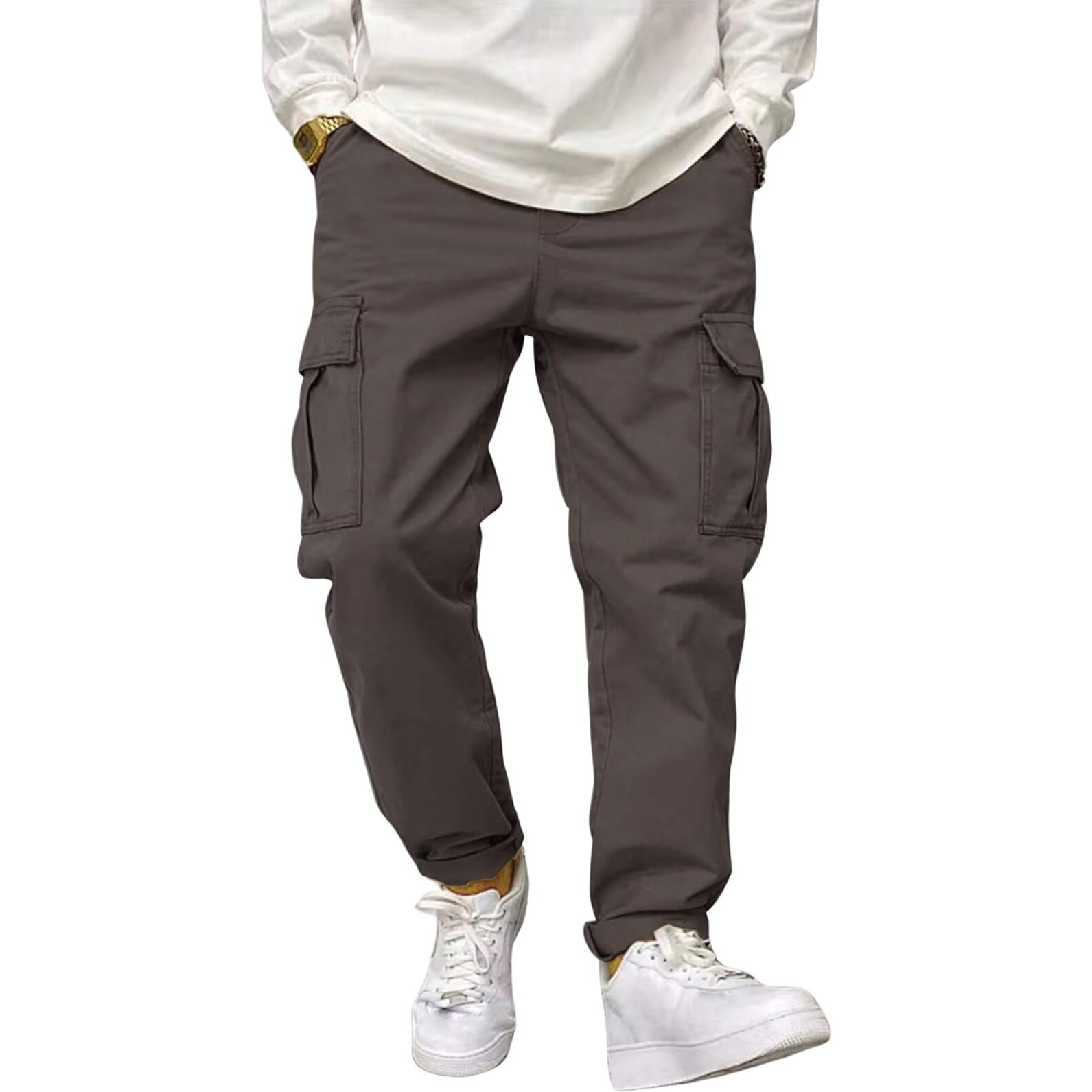 Dhruvi Trendz Men Cotton Cargo Pant (Dt-Tp-1058-2Xl-Grey)