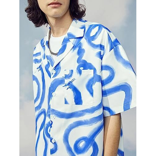 Dhruvi Trendz Men's Regular Shirt (Dt-Ms-6102_Blue L)