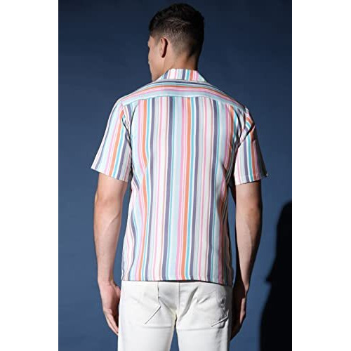 Dhruvi Trendz Men's Regular Fit Shirt (Dt-Ms-6032_Multicolour M)