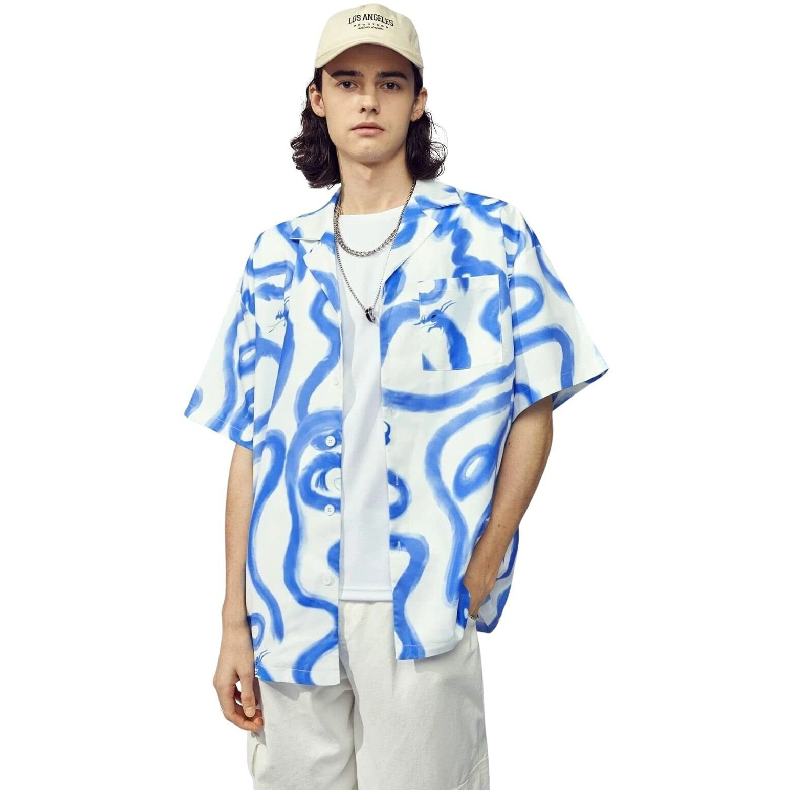 Dhruvi Trendz Men's Regular Shirt (Dt-Ms-6102_Blue M)