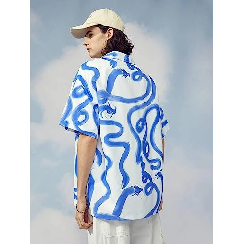 Dhruvi Trendz Men's Regular Shirt (Dt-Ms-6102_Blue M)