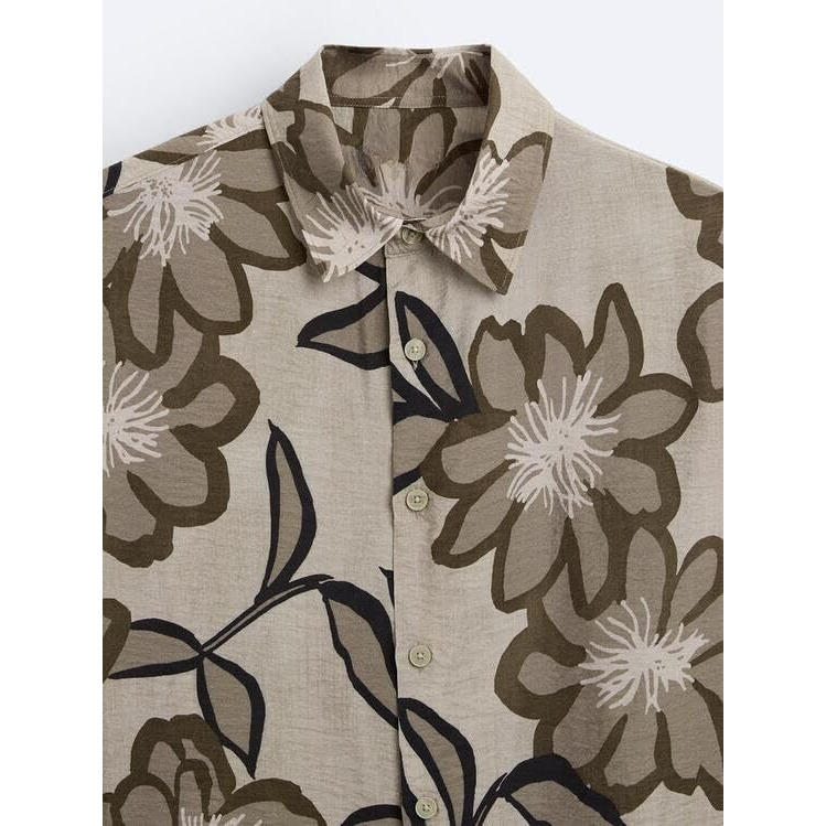 Dhruvi Trendz Men's Printed Shirt Regular Fit (Dt-Ms-6209_Brown 2Xl)