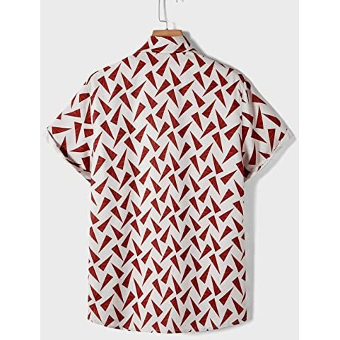 Dhruvi Trendz Men's Floral Reguler Fit Shirt (Dt-Ms-6072_Red M)