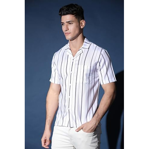 Dhruvi Trendz Men's Regular Fit Shirt (Dt-Ms-6032_White Xxl)