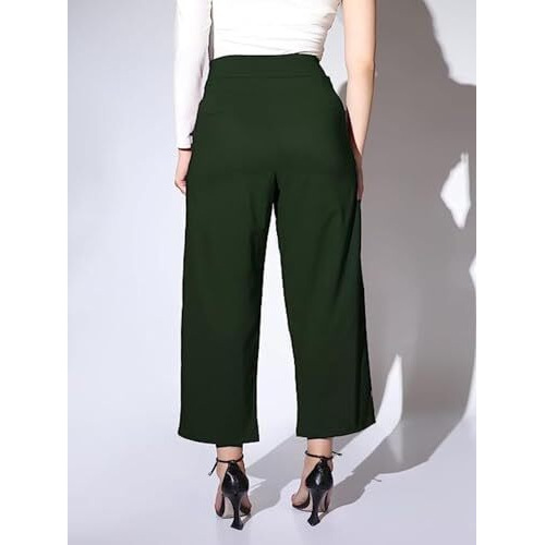 Dhruvi Trendz Men's Regular Trouser For Women (Dt-Tr777_Olive Green_L)