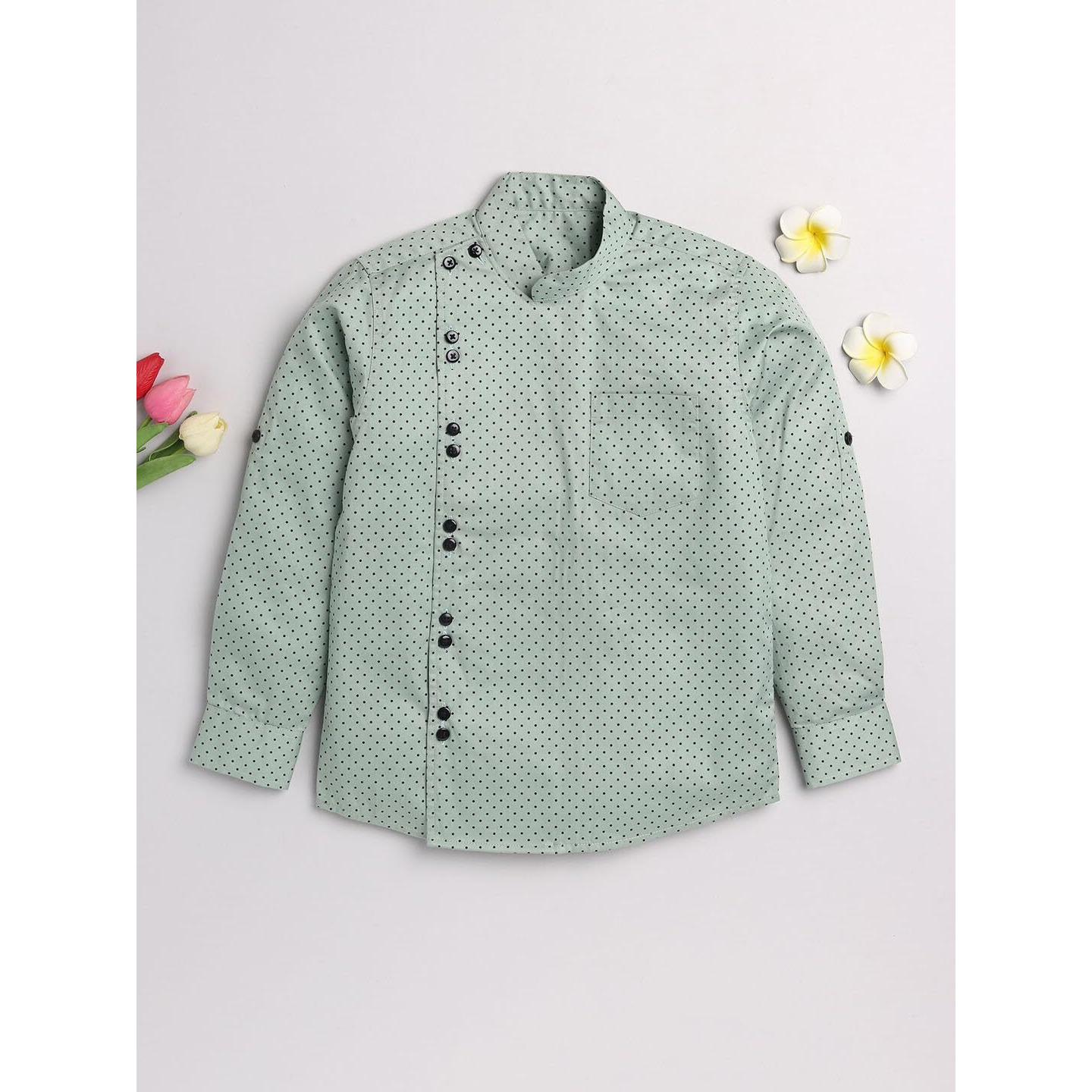 Jbn Creation Boy's Regular Fit Shirt (Jbnbsh009Gn_22_Sea Green