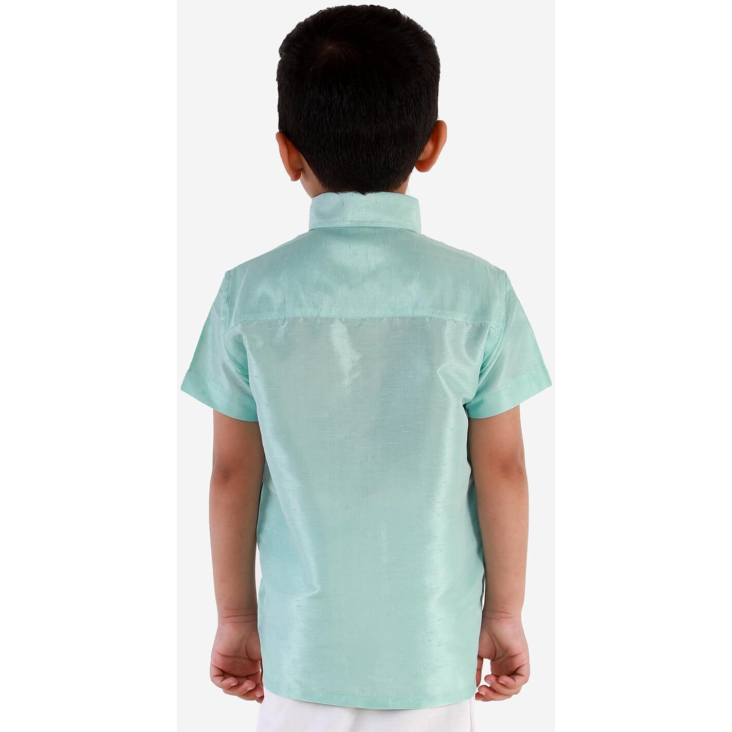 Jbn Creation Boy's Solid Regular Fit Dress Shirt (Jbnbsh004Aq_28_Aqua