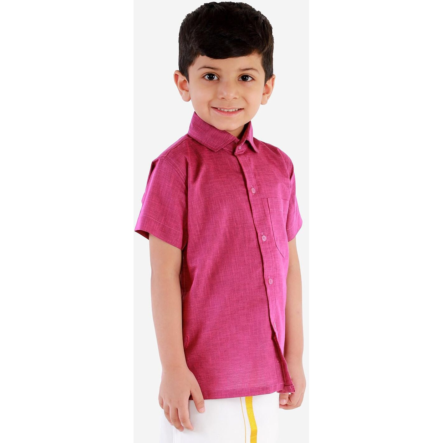 Jbn Creation Boy's Regular Fit Dress Shirt (Jbnbsh003Pu_26_Purple