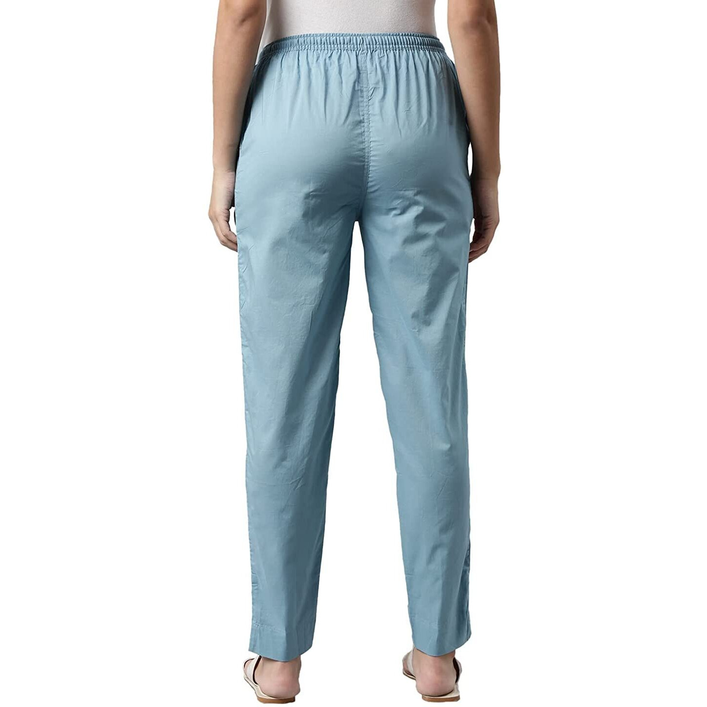 Digital Shopee Ankle Length Drawstring Trouser Pant For Women | Girls Sky Blue