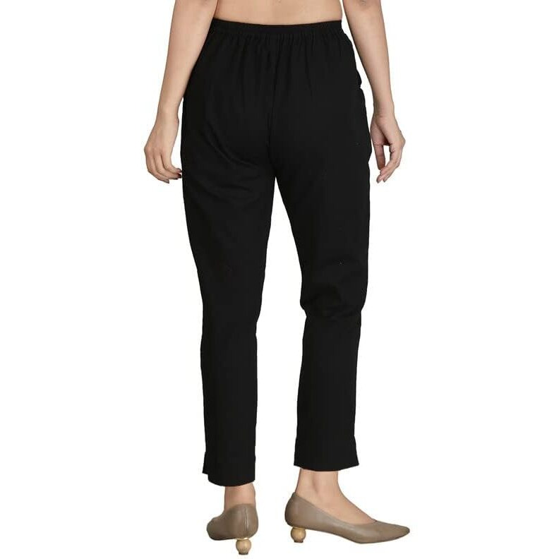 Digital Shopee Ankle Length Drawstring Trouser Pant For Women | Girls Black