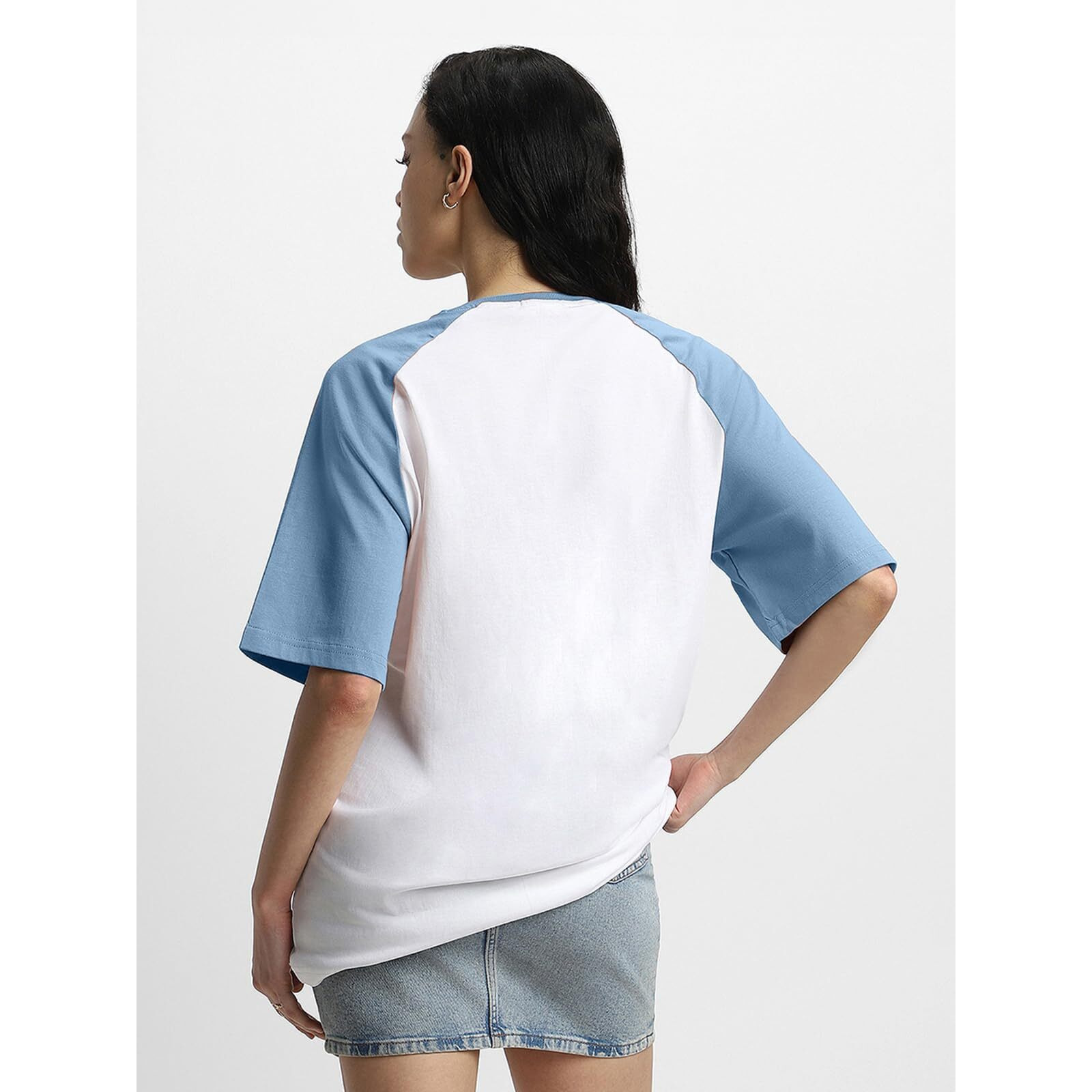 Juneberry 100% Pure Cotton Oversized Baggy Fit Round Neck T-Shirt For Women & Girls (Sizes S To 2Xl) (Os_Jb_Donutkmv04_Dc_Wt_S)