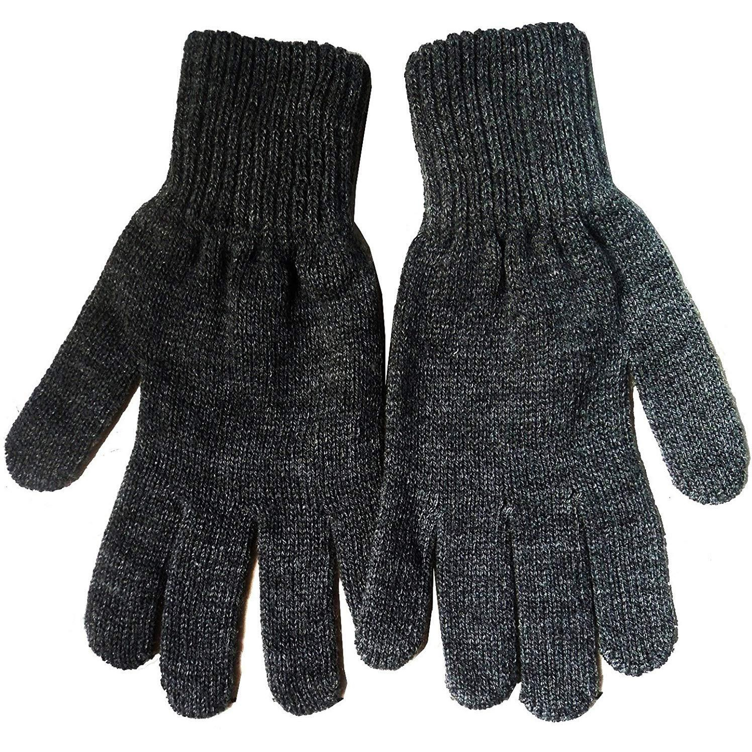 Digital Shopee Combo Of Men's And Women's Woolen Skull Cap & Woolen Gloves - Grey