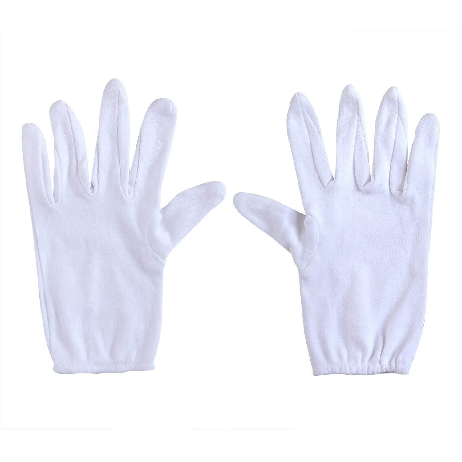 Digital Shopee Unisex Summer Sun Heat Dust Protection Cotton Half Hand Gloves, White 10 Inches